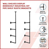 NNEDSZ Wall Shelves Display Bookshelf Industrial DIY Pipe Shelf Rustic Brackets
