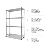 NNEDSZ Modular Wire Storage Shelf 1200 x 450 x 1800mm Steel Shelving