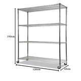 NNEDSZ Modular Wire Storage Shelf 1200 x 450 x 1800mm Steel Shelving