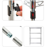 NNEDSZ Modular Wire Storage Shelf 1500 x 600 x 1800mm Steel Shelving