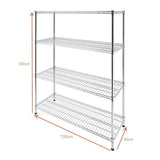 NNEDSZ Modular Wire Storage Shelf 1500 x 600 x 1800mm Steel Shelving