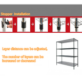 NNEDSZ Modular Wire Storage Shelf 1500 x 450 x 1800mm Steel Shelving