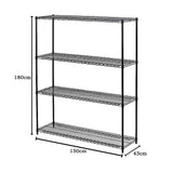NNEDSZ Modular Wire Storage Shelf 1500 x 450 x 1800mm Steel Shelving