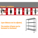 NNEDSZ Modular Wire Storage Shelf 1500 x 450 x 1800mm Steel Shelving