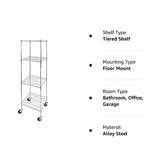 NNEDSZ Modular Wire Storage Shelf 600 x 600 x 1800mm Steel Shelving