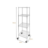 NNEDSZ Modular Wire Storage Shelf 600 x 600 x 1800mm Steel Shelving