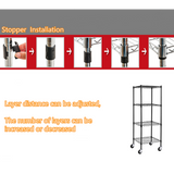 NNEDSZ Modular Wire Storage Shelf 600 x 600 x 1800mm Steel Shelving