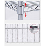 NNEDSZ Modular Wire Storage Shelf 450 x 450 x 1800mm Steel Shelving