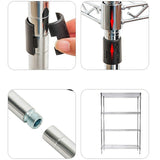 NNEDSZ Modular Wire Storage Shelf 450 x 450 x 1800mm Steel Shelving