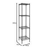NNEDSZ Modular Wire Storage Shelf 450 x 450 x 1800mm Steel Shelving