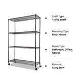 NNEDSZ Modular Wire Storage Shelf 900 x 450 x 1800mm Steel Shelving
