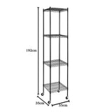 NNEDSZ Modular Wire Storage Shelf 350 x 350 x 1800mm Steel Shelving