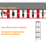 NNEDSZ Modular Wire Storage Shelf 350 x 350 x 1800mm Steel Shelving