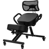 NNEDSZ Ergonomic Kneeling Posture Chair with Backrest Adjustable Height and Casters