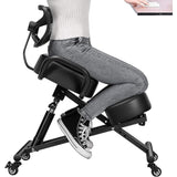 NNEDSZ Ergonomic Kneeling Posture Chair with Backrest Adjustable Height and Casters