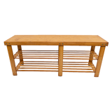 NNEDSZ Bamboo Shoe Rack Wooden Bench Storage Organiser Cabinet Holder Stool