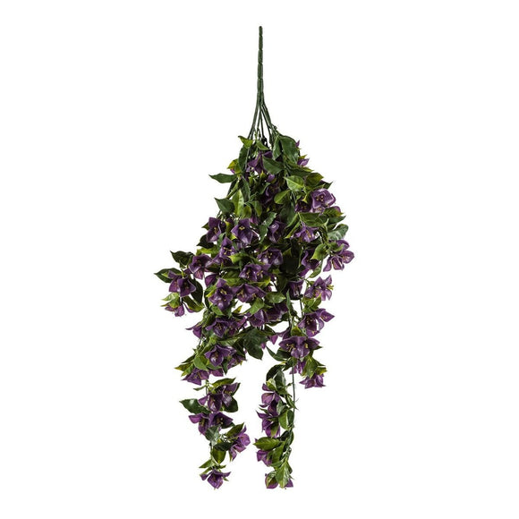 NNEDSZ Hanging Artificial Bougainvillea Plant Purple UV Resistant 90cm