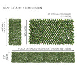 NNEDSZ Jasmine Artificial Hedge Extendable Trellis / Screen 2 Meter By 1 Meter UV Resistant (PVC)