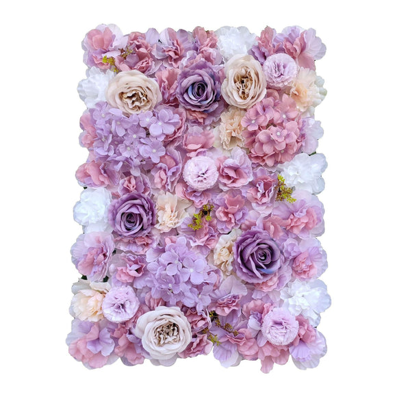 NNEDSZ Artificial Flower Wall Backdrop Panel 40cm X 60cm Mixed Pink & White Flowers