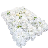 NNEDSZ Artificial Flower Wall Backdrop Panel 40cm X 60cm Mixed Whites