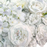 NNEDSZ Artificial Flower Wall Backdrop Panel 40cm X 60cm Mixed Whites