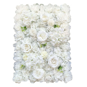NNEDSZ Artificial Flower Wall Backdrop Panel 40cm X 60cm Mixed Whites