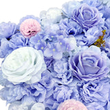 NNEDSZ Artificial Flower Wall Backdrop Panel 40cm X 60cm Mixed Lilac Flowers
