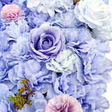 NNEDSZ Artificial Flower Wall Backdrop Panel 40cm X 60cm Mixed Lilac Flowers