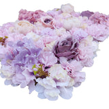 NNEDSZ Artificial Flower Wall Backdrop Panel 40cm X 60cm Faux Pink Flowers