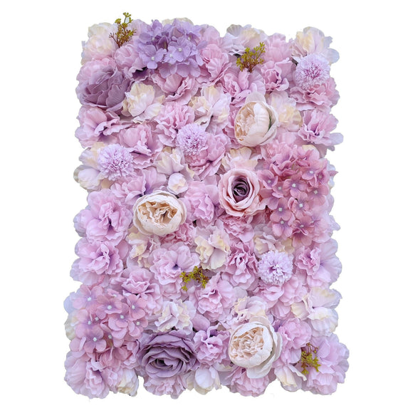 NNEDSZ Artificial Flower Wall Backdrop Panel 40cm X 60cm Faux Pink Flowers