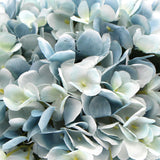 NNEDSZ Premium Faux Hydrangea With Glass Vase (Artificial Flowering Blue Hydrangea) 23cm