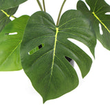 NNEDSZ Potted Artificial Split Philodendron Plant With Real Touch Leaves 35cm