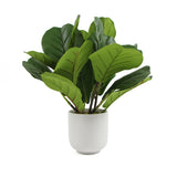NNEDSZ Decorative Potted Dense Artificial Fiddle Leaf Fig In Beautiful Decorative Bowl 37cm