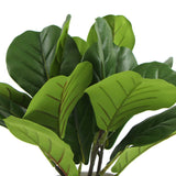 NNEDSZ Decorative Potted Dense Artificial Fiddle Leaf Fig In Beautiful Decorative Bowl 37cm