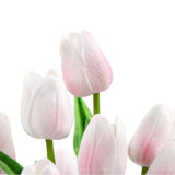 NNEDSZ Flowering Pink Artificial Tulip Plant Arrangement With Ceramic Bowl 35cm