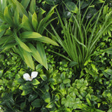NNEDSZ Flowering White Artificial Green Wall Disc UV Resistant 100cm (White Frame)