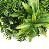 NNEDSZ Flowering White Artificial Green Wall Disc UV Resistant 100cm (White Frame)