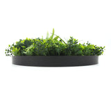 NNEDSZ Flowering White Artificial Green Wall Disc UV Resistant 100cm (Black Frame)