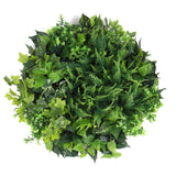 NNEDSZ Slimline Artificial Green Wall Disc Art 60cm Mixed Green Fern & Ivy (Black)