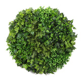 NNEDSZ Slimline Artificial Green Wall Disc Art 100cm Mixed Green Fern (Black)
