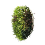 NNEDSZ Slimline Artificial Green Wall Disc Art 80cm Green Field UV Resistant (White)