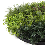 NNEDSZ Slimline Artificial Green Wall Disc Art 80cm Green Field UV Resistant (Black)