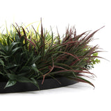 NNEDSZ Slimline Artificial Green Wall Disc Art 80cm Green Field UV Resistant (Black)