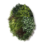 NNEDSZ Slimline Artificial Green Wall Disc Art 100cm Green Field UV Resistant (Fresh White)