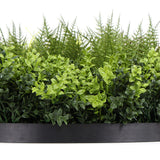 NNEDSZ Slimline Artificial Green Wall Disc Art 100cm Green Field UV Resistant (Black)
