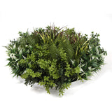 NNEDSZ Slimline Artificial Green Wall Disc Art 60cm Green Field UV Resistant (Fresh White)