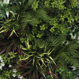 NNEDSZ Slimline Artificial Green Wall Disc Art 60cm Green Field UV Resistant (Fresh White)