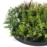NNEDSZ Slimline Artificial Green Wall Disc Art 60cm Green Field UV Resistant (Black)