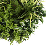 NNEDSZ Slimline Artificial Green Wall Disc Art 60cm Green Field UV Resistant (Black)