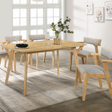 NNEDSZ 6 seaters OVAL dining table : colour -Natural